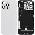 Apple iPhone 16 Pro Max Back Cover with Magnet Bazel incl NFC and Flash Flex - White Titanium Pulled B