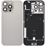 Apple iPhone 16 Pro Max Back Cover with Magnet Bazel incl NFC and Flash Flex - Natural Titanium Pulled B