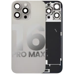 Apple iPhone 16 Pro Max Back Cover with Magnet Bazel incl NFC and Flash Flex - Natural Titanium Pulled B