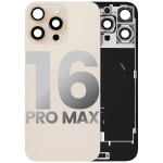 Apple iPhone 16 Pro Max Back Cover with Magnet Bazel incl NFC and Flash Flex - Desert Titanium Pulled B