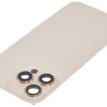 Apple iPhone 16 Pro Max Back Cover with Magnet Bazel incl NFC and Flash Flex - Desert Titanium Pulled B