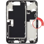 Apple iPhone 16 Pro Max Middle Frame with Small Parts (No Charger Flex) - Black Titanium Pulled A