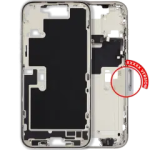 Apple iPhone 16 Pro Max Middle Frame with Small Parts (No Charger Flex) - White Titanium Pulled A