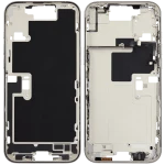 Apple iPhone 16 Pro Max Middle Frame with Small Parts (No Charger Flex) - White Titanium Pulled A