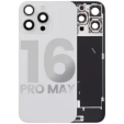 Apple iPhone 16 Pro Max Back Cover with Magnet Bazel incl NFC and Flash Flex - White Titanium Pulled C
