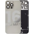 Apple iPhone 16 Pro Max Back Cover with Magnet Bazel incl NFC and Flash Flex - Natural Titanium Pulled C
