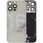 Apple iPhone 16 Pro Max Back Cover with Magnet Bazel incl NFC and Flash Flex - Natural Titanium Pulled C