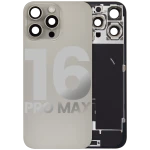 Apple iPhone 16 Pro Max Back Cover with Magnet Bazel incl NFC and Flash Flex - Natural Titanium Pulled C