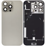 Apple iPhone 16 Pro Max Back Cover with Magnet Bazel incl NFC and Flash Flex - Natural Titanium Pulled C