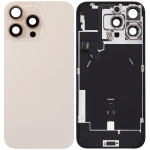 Apple iPhone 16 Pro Max Back Cover with Magnet Bazel incl NFC and Flash Flex - Desert Titanium Pulled C