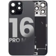 Apple iPhone 16 Pro Max Back Cover with Magnet Bazel incl NFC and Flash Flex - Black Titanium Pulled C