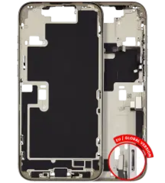 Apple iPhone 16 Pro Max Middle Frame with Small Parts - Natural Titanium Pulled A