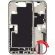 Apple iPhone 16 Pro Max Middle Frame with Small Parts - White Titanium Pulled A