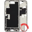 Apple iPhone 16 Pro Max Middle Frame with Small Parts (No Charger Flex) - White Titanium Pulled C