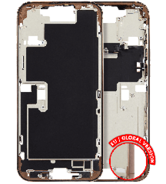 Apple iPhone 16 Pro Max Middle Frame with Small Parts (No Charger Flex) - Desert Titanium Pulled B