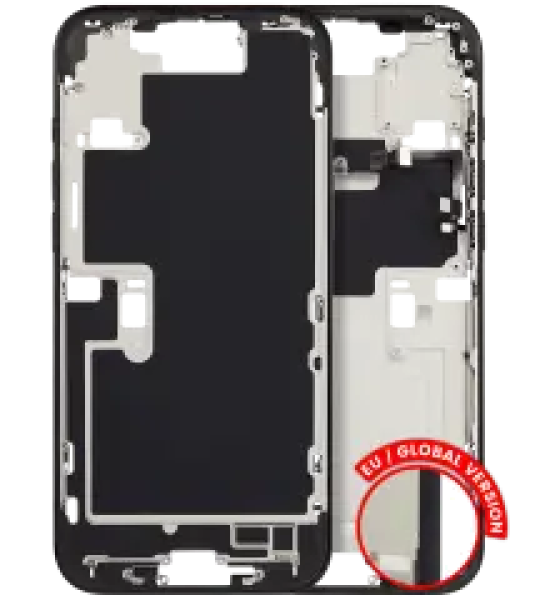 Apple iPhone 16 Pro Max Middle Frame with Small Parts (No Charger Flex) - Black Titanium Pulled C