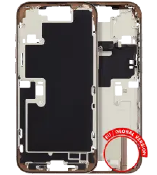 Apple iPhone 16 Pro Max Middle Frame with Small Parts (No Charger Flex) - Desert Titanium Pulled B