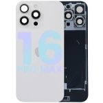 Apple iPhone 16 Pro Max Back Cover with Magnet Bazel incl NFC and Flash Flex - White Titanium Service Pack