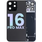 Apple iPhone 16 Pro Max Back Cover with Magnet Bazel incl NFC and Flash Flex - Black Titanium Service Pack