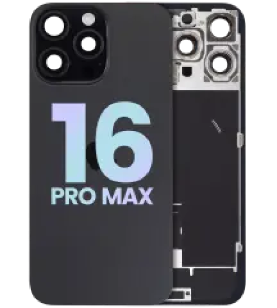 Apple iPhone 16 Pro Max Back Cover with Magnet Bazel incl NFC and Flash Flex - Black Titanium Service Pack