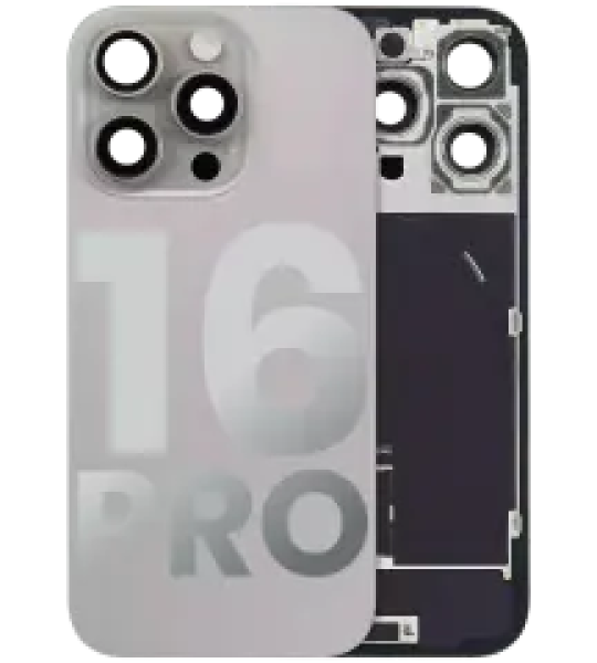 Apple iPhone 16 Pro Back Cover with Magnet Bazel incl NFC and Flash Flex - Natural Titanium Pulled A