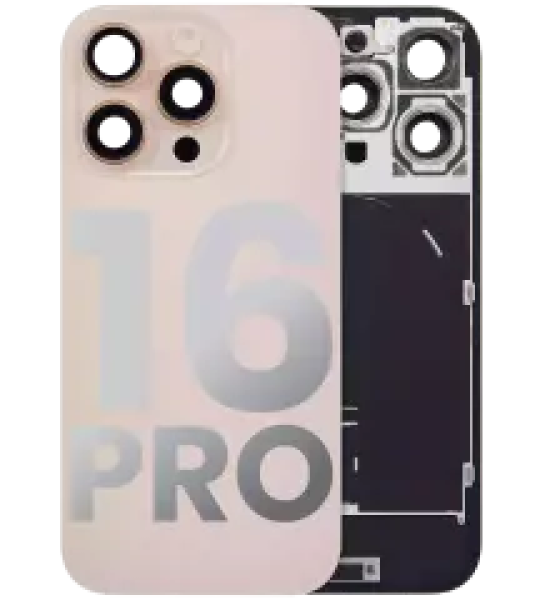 Apple iPhone 16 Pro Back Cover with Magnet Bazel incl NFC and Flash Flex - Desert Titanium Pulled A
