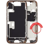 Apple iPhone 16 Pro Middle Frame with Small Parts (No Charger Flex) - Desert Titanium Pulled A