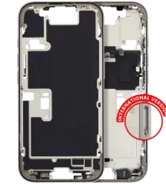 Apple iPhone 16 Pro Middle Frame with Small Parts (No Charger Flex) - Natural Titanium Pulled A