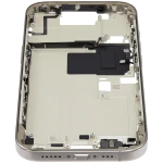 Apple iPhone 16 Pro Middle Frame with Small Parts (No Charger Flex) - Natural Titanium Pulled A