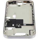 Apple iPhone 16 Pro Middle Frame with Small Parts (No Charger Flex) - White Titanium Pulled A