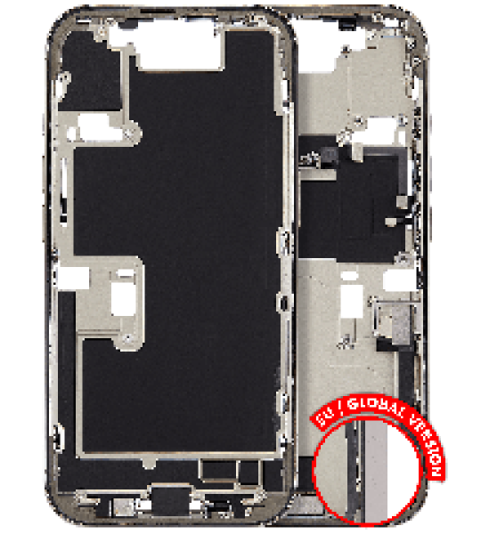 Apple iPhone 16 Pro Middle Frame with Small Parts - Natural Titanium Pulled A