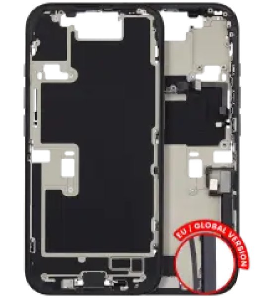 Apple iPhone 16 Pro Middle Frame with Small Parts - Black Titanium Pulled B