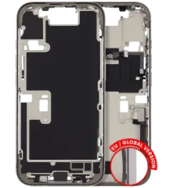 Apple iPhone 16 Pro Middle Frame with Small Parts - Natural Titanium Pulled C
