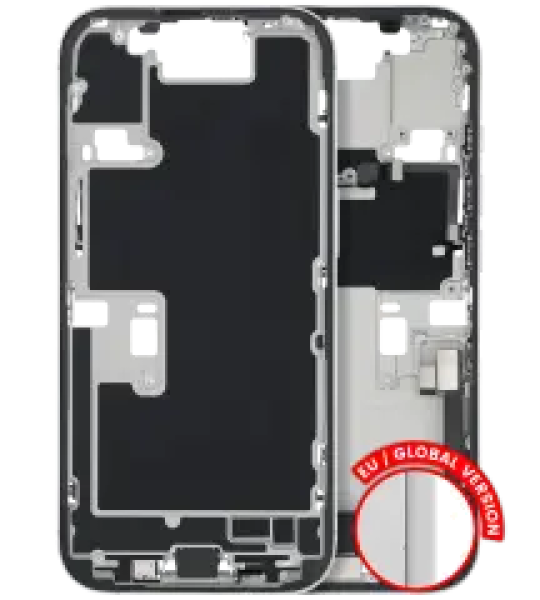 Apple iPhone 16 Pro Middle Frame with Small Parts - White Titanium Pulled A