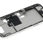 Apple iPhone 16 Pro Middle Frame with Small Parts - White Titanium Pulled A