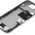 Apple iPhone 16 Pro Middle Frame with Small Parts - White Titanium Pulled B