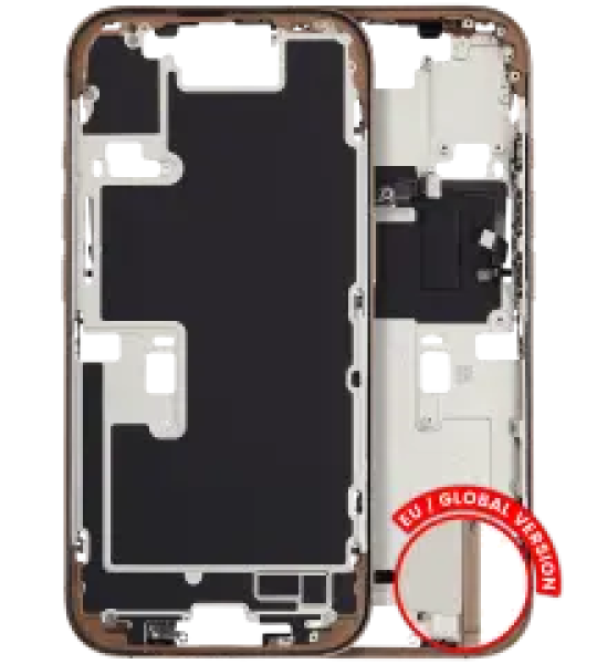 Apple iPhone 16 Pro Middle Frame with Small Parts (No Charger Flex) - Desert Titanium Pulled B