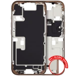 Apple iPhone 16 Pro Middle Frame with Small Parts (No Charger Flex) - Desert Titanium Pulled A