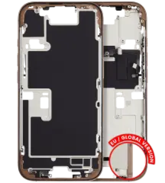 Apple iPhone 16 Pro Middle Frame with Small Parts (No Charger Flex) - Desert Titanium Pulled A