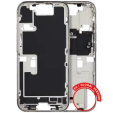 Apple iPhone 16 Pro Middle Frame with Small Parts (No Charger Flex) - White Titanium Pulled A