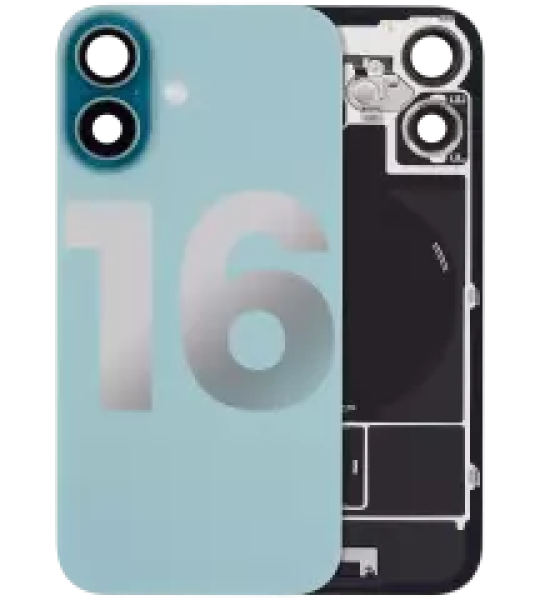 Apple iPhone 16 Back Cover with Magnet Bazel incl NFC and Flash Flex - Teal Pulled A