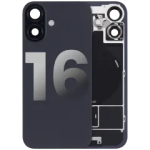Apple iPhone 16 Back Cover with Magnet Bazel incl NFC and Flash Flex - Black Pulled B