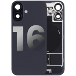 Apple iPhone 16 Back Cover with Magnet Bazel incl NFC and Flash Flex - Black Pulled B