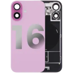 Apple iPhone 16 Back Cover with Magnet Bazel incl NFC and Flash Flex - Pink Pulled B
