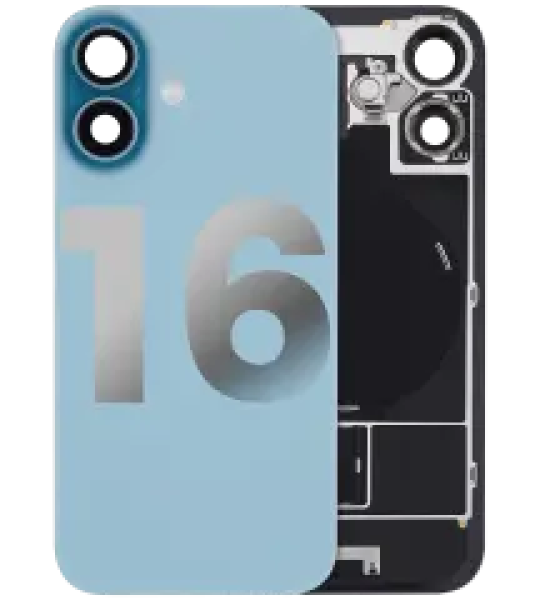 Apple iPhone 16 Back Cover with Magnet Bazel incl NFC and Flash Flex - Teal Pulled B