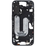 Apple iPhone 16 Middle Frame with Small Parts (No Charger Flex) - Black Pulled A