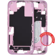 Apple iPhone 16 Middle Frame with Small Parts (No Charger Flex) - Pink Pulled A