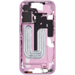 Apple iPhone 16 Middle Frame with Small Parts (No Charger Flex) - Pink Pulled A