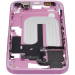 Apple iPhone 16 Middle Frame with Small Parts (No Charger Flex) - Pink Pulled A