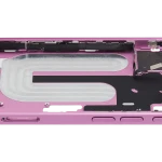 Apple iPhone 16 Middle Frame with Small Parts (No Charger Flex) - Pink Pulled A
